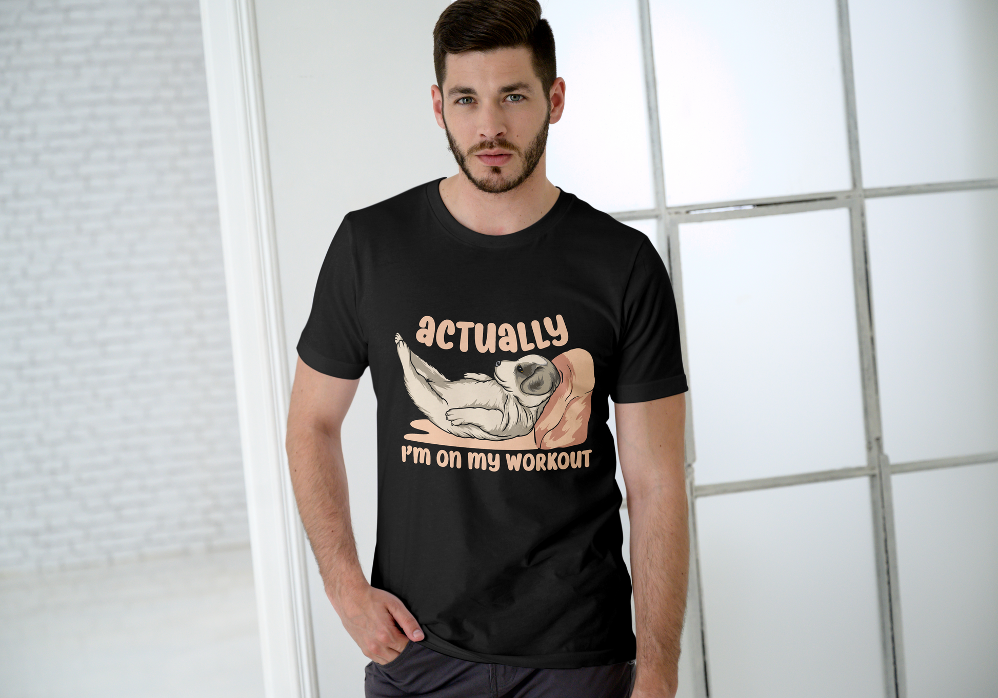 Dali's X Actually I'm on my Workout | Regular Fit T-shirt