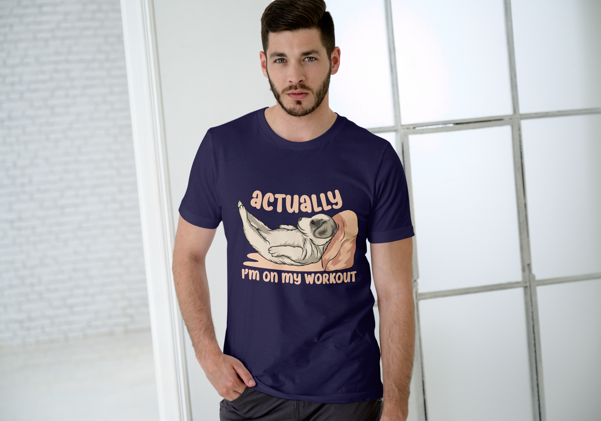 Dali's X Actually I'm on my Workout | Regular Fit T-shirt